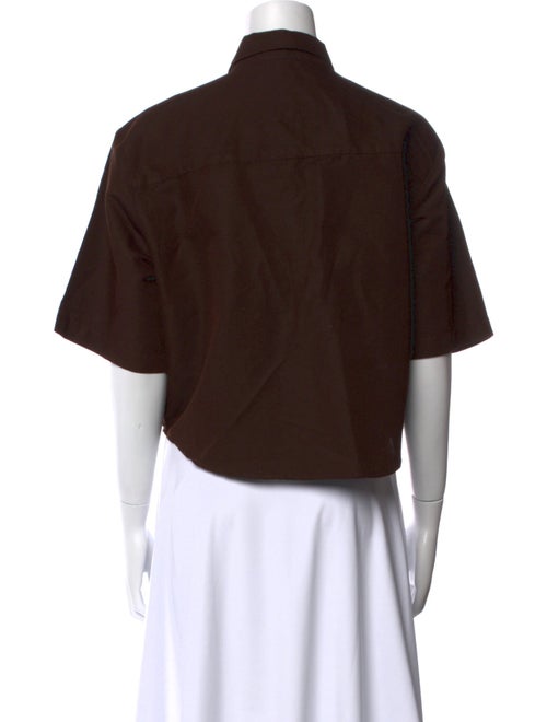 SPRWMN V-Neck Short Sleeve Crop Top