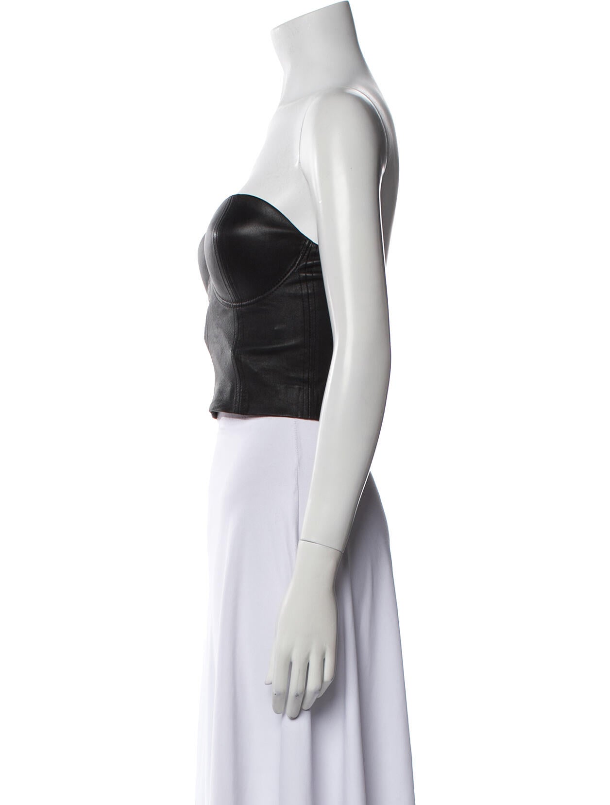 SPRWMN Leather Strapless Crop Top w/ Tags