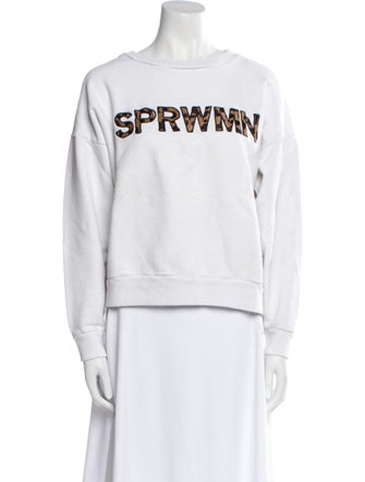 SPRWMN Graphic Print Crew Neck Sweatshirt