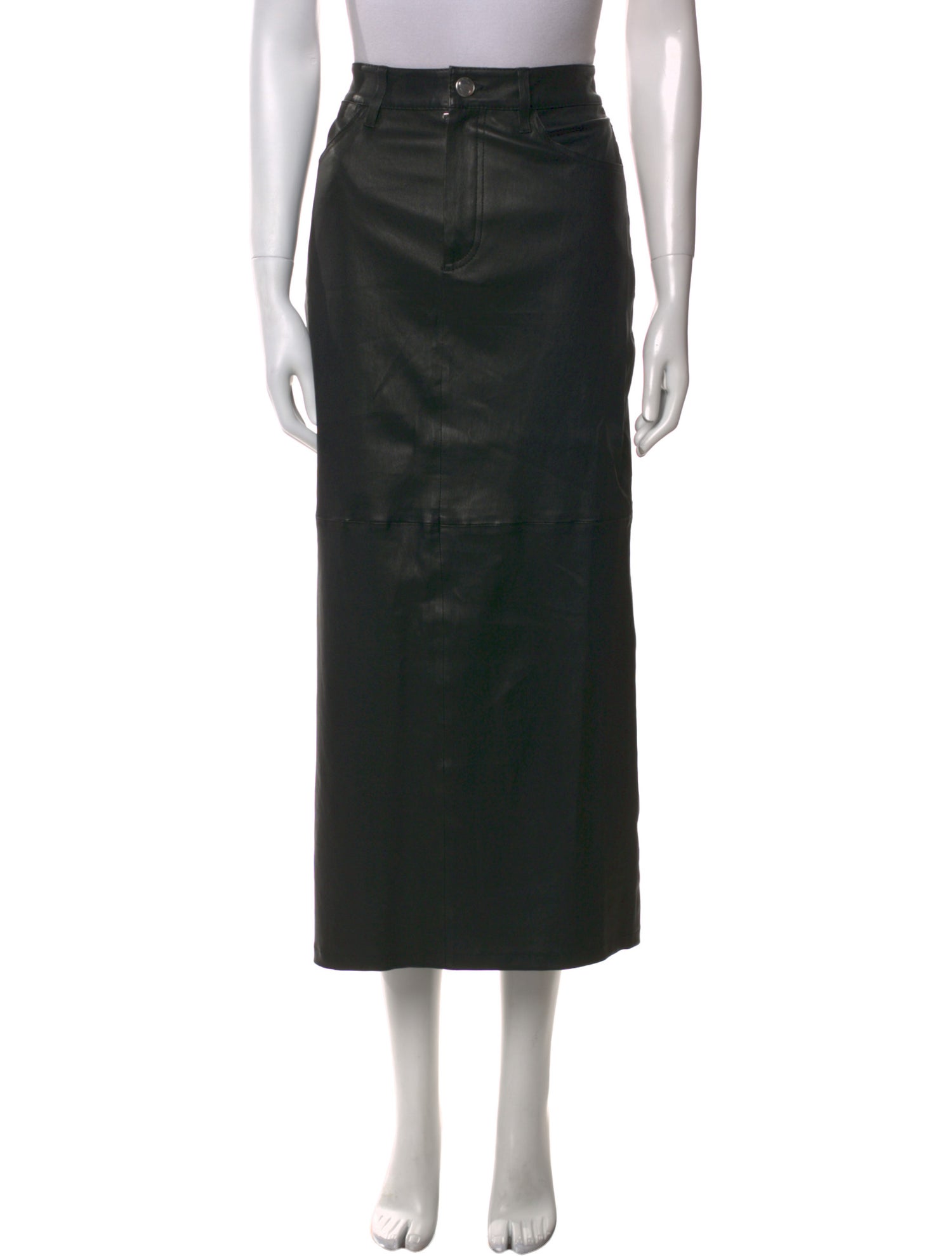SPRWMN Lamb Leather Midi Length Skirt