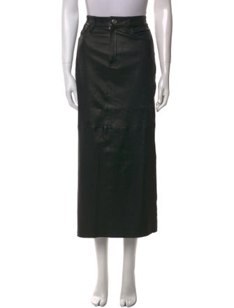 SPRWMN Lamb Leather Midi Length Skirt