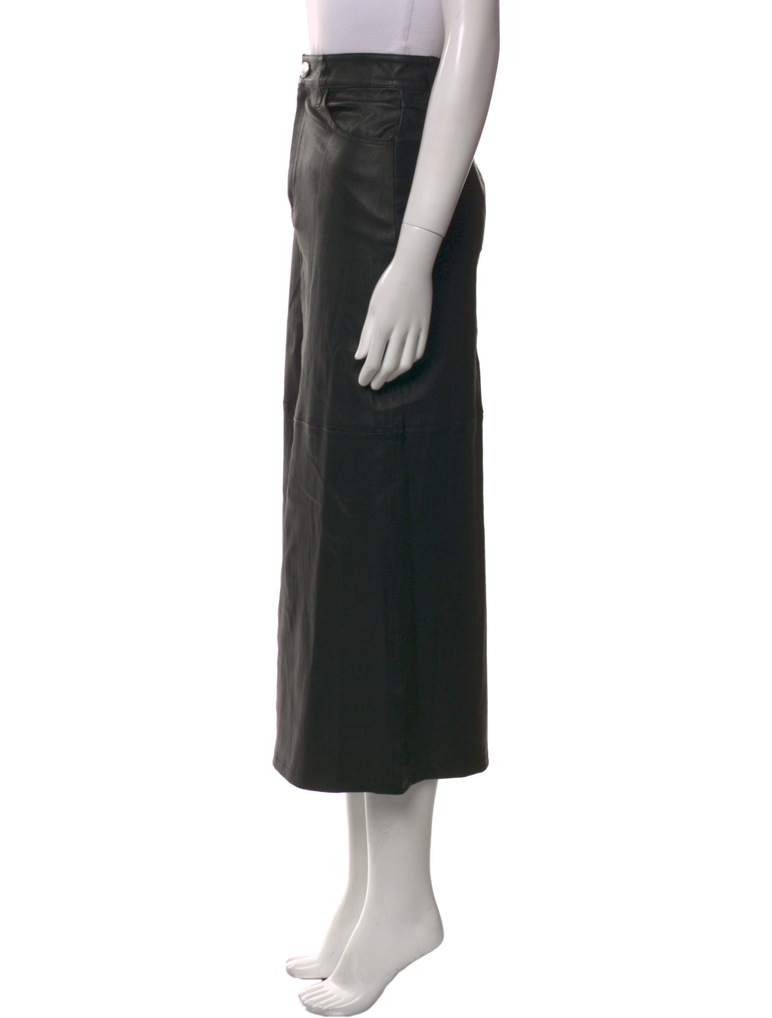 SPRWMN Lamb Leather Midi Length Skirt