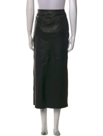 SPRWMN Lamb Leather Midi Length Skirt