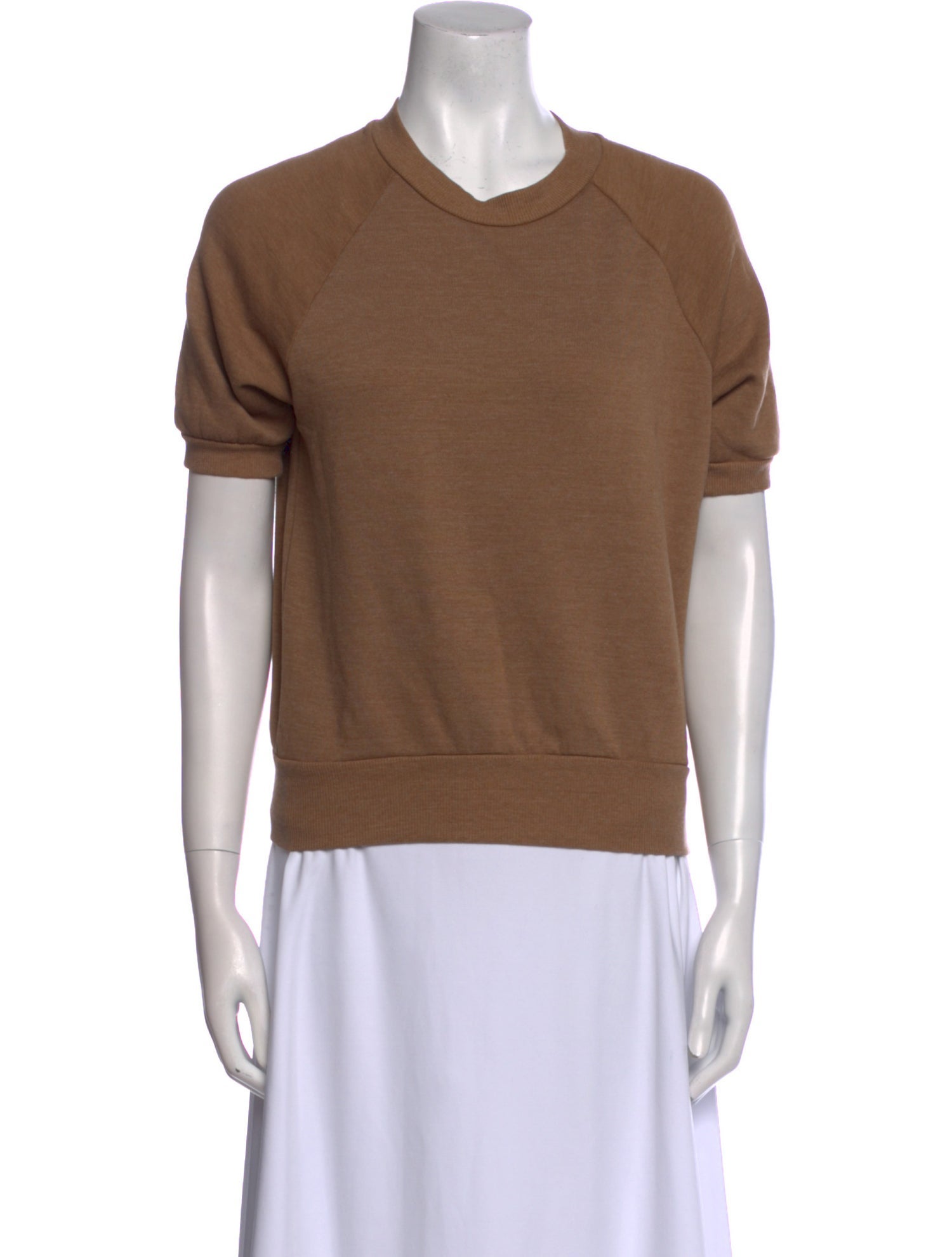 SPRWMN Cowl Neck Short Sleeve Sweatshirt