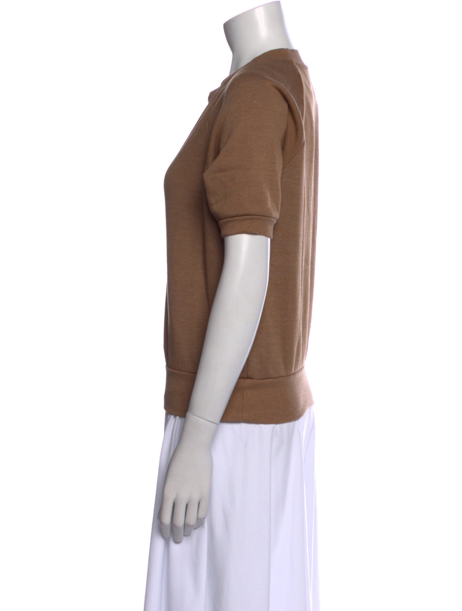 SPRWMN Cowl Neck Short Sleeve Sweatshirt