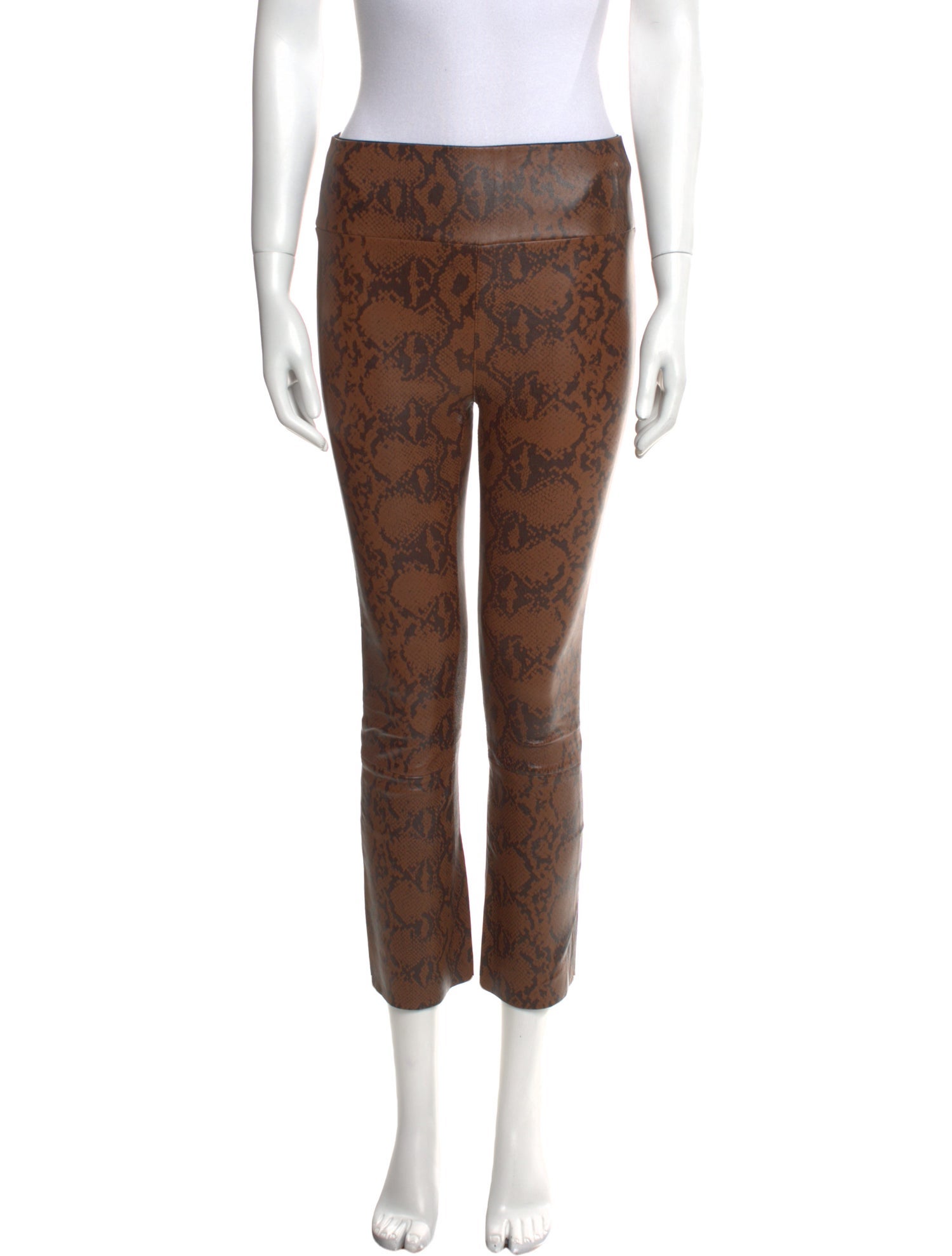 SPRWMN Animal Print Straight Leg Pants