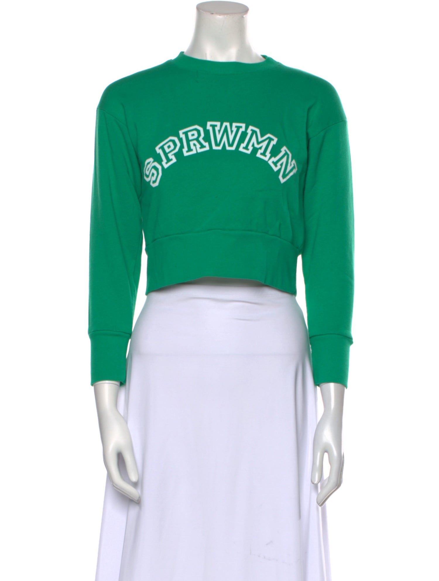 SPRWMN Graphic Print Crew Neck Crop Top w/ Tags