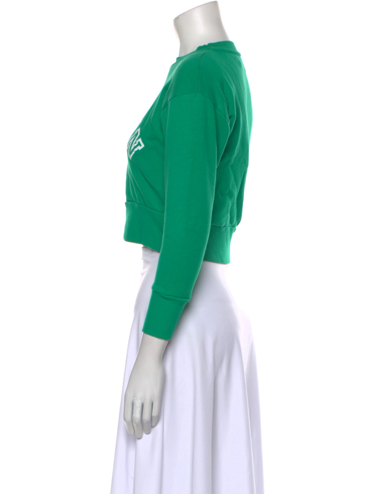 SPRWMN Graphic Print Crew Neck Crop Top w/ Tags