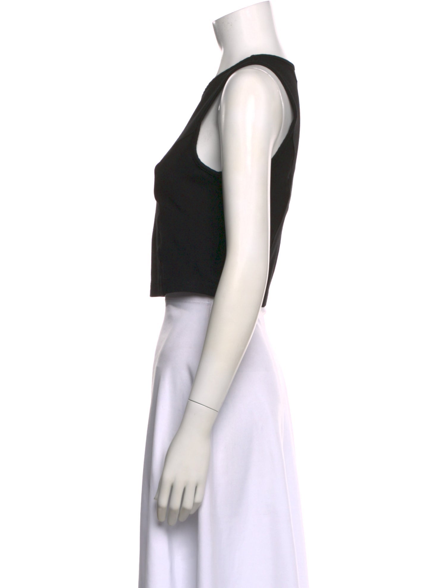 SPRWMN Crew Neck Sleeveless Crop Top