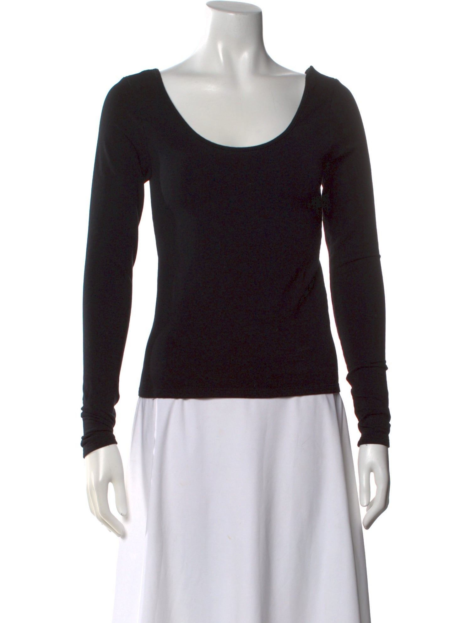 SPRWMN Scoop Neck Long Sleeve Top