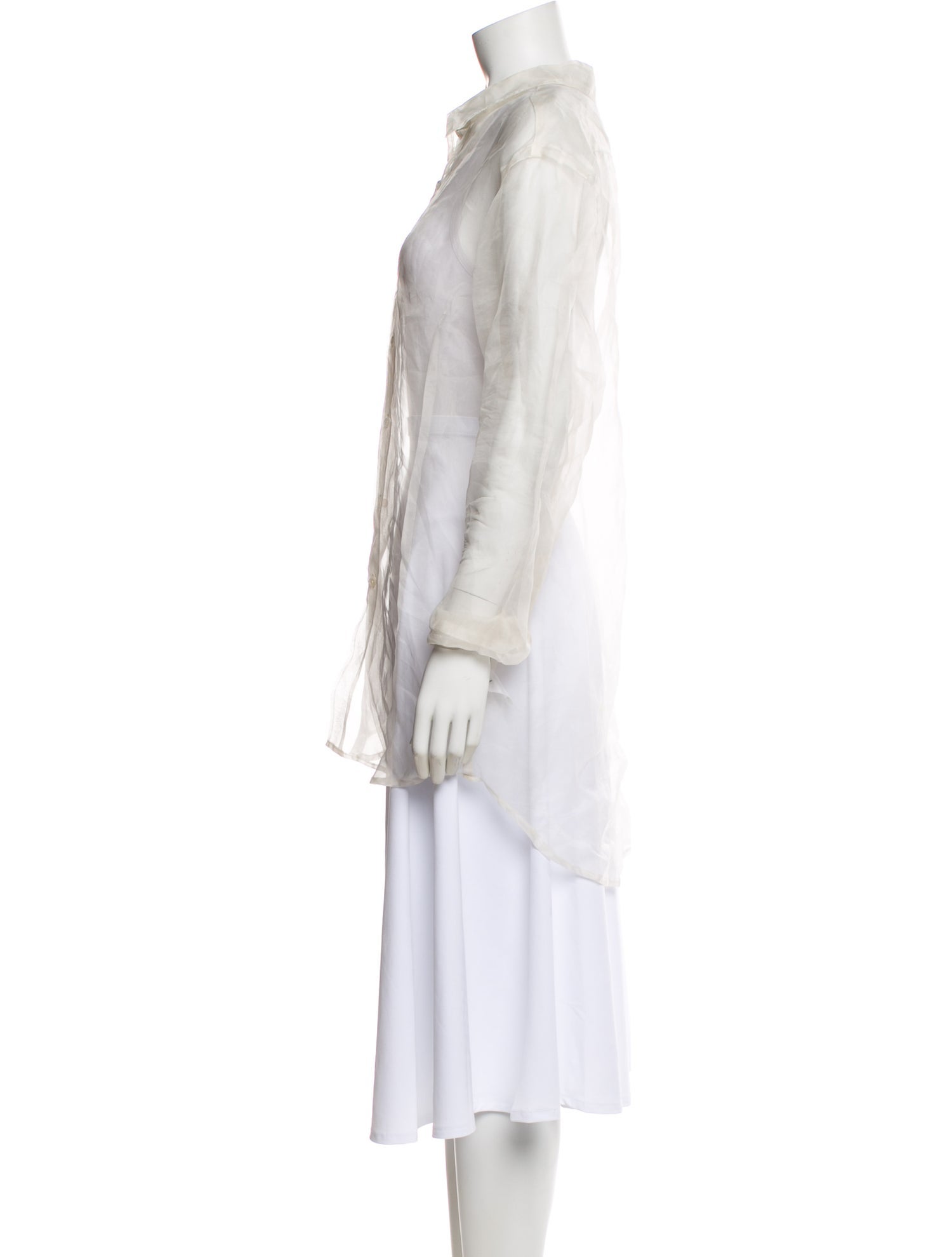 SPRWMN Silk Long Sleeve Button-Up Top