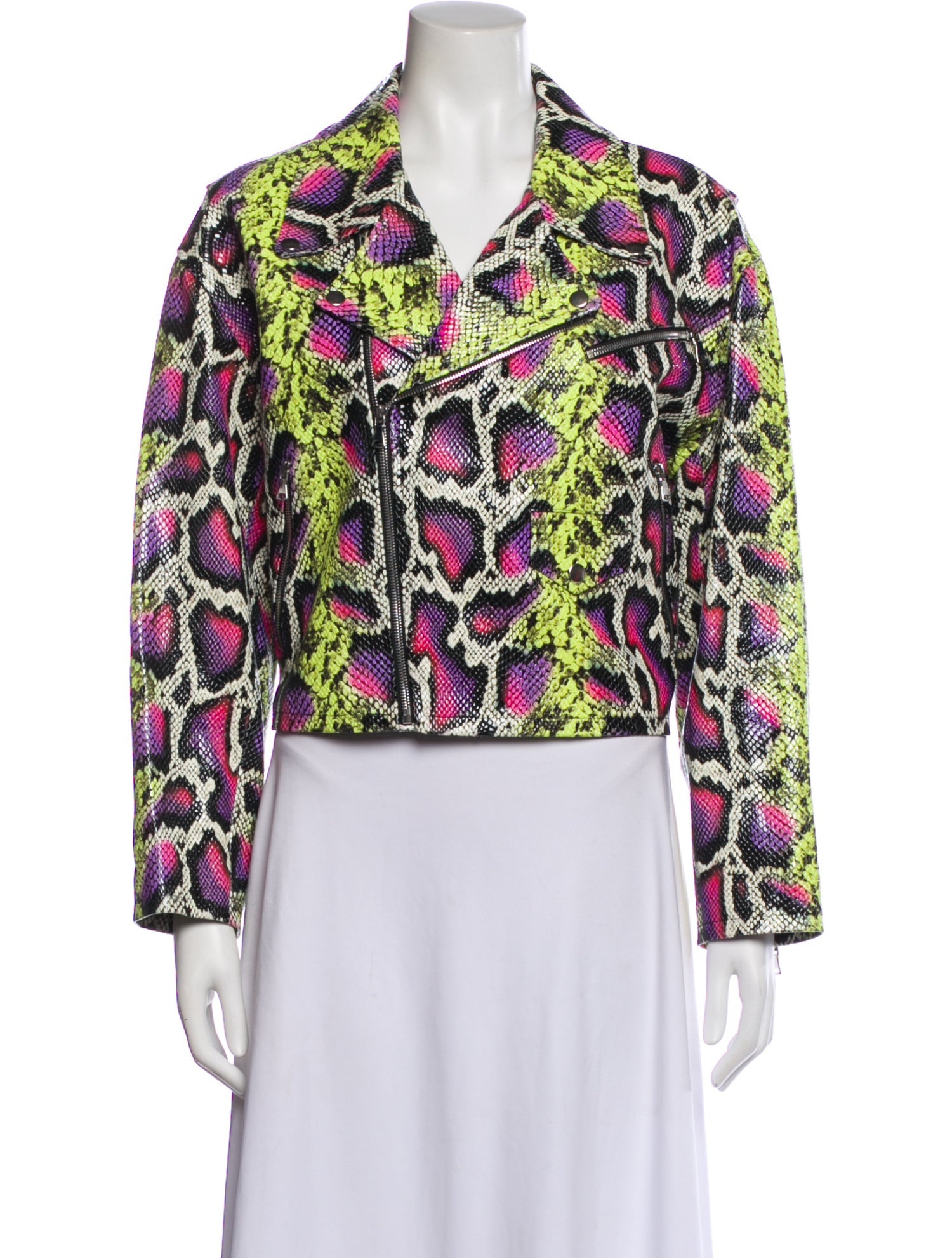 SPRWMN Floral Print Biker Jacket