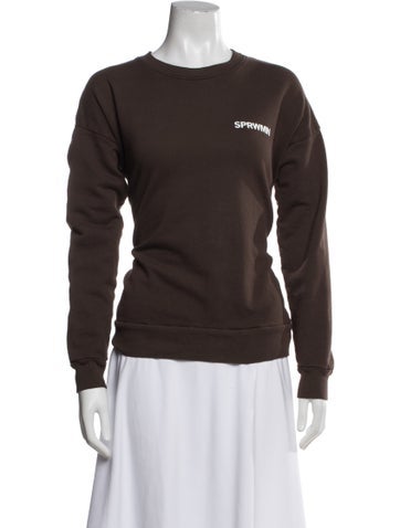 Pre-owned Sprwmn Crew Neck Long Sleeve Sweatshirt In Brown