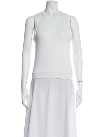 Pre-owned Sprwmn Crew Neck Sleeveless Top In Gray