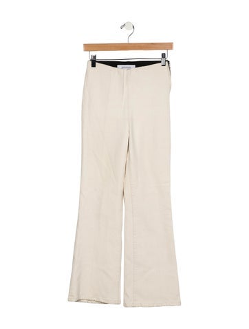 Pre-owned Sprwmn Mid-rise Straight Leg Jeans In White