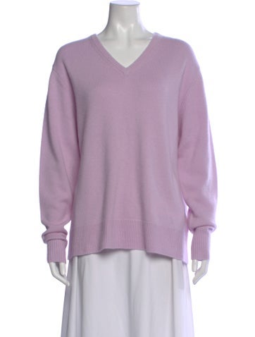 Pre-owned Sprwmn Cashmere V-neck Sweater In Purple