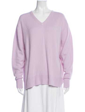 Pre-owned Sprwmn Cashmere V-neck Sweater In Purple