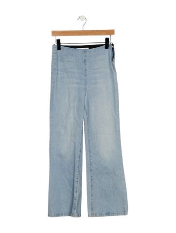 Pre-owned Sprwmn High-rise Wide Leg Jeans In Blue