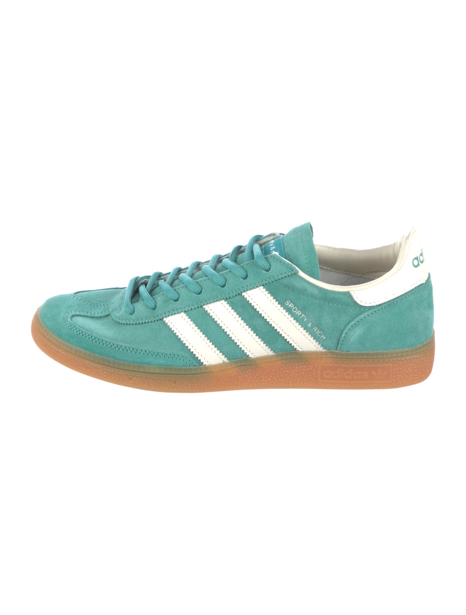 Sporty & Rich x Adidas Suede Colorblock Pattern Sneakers