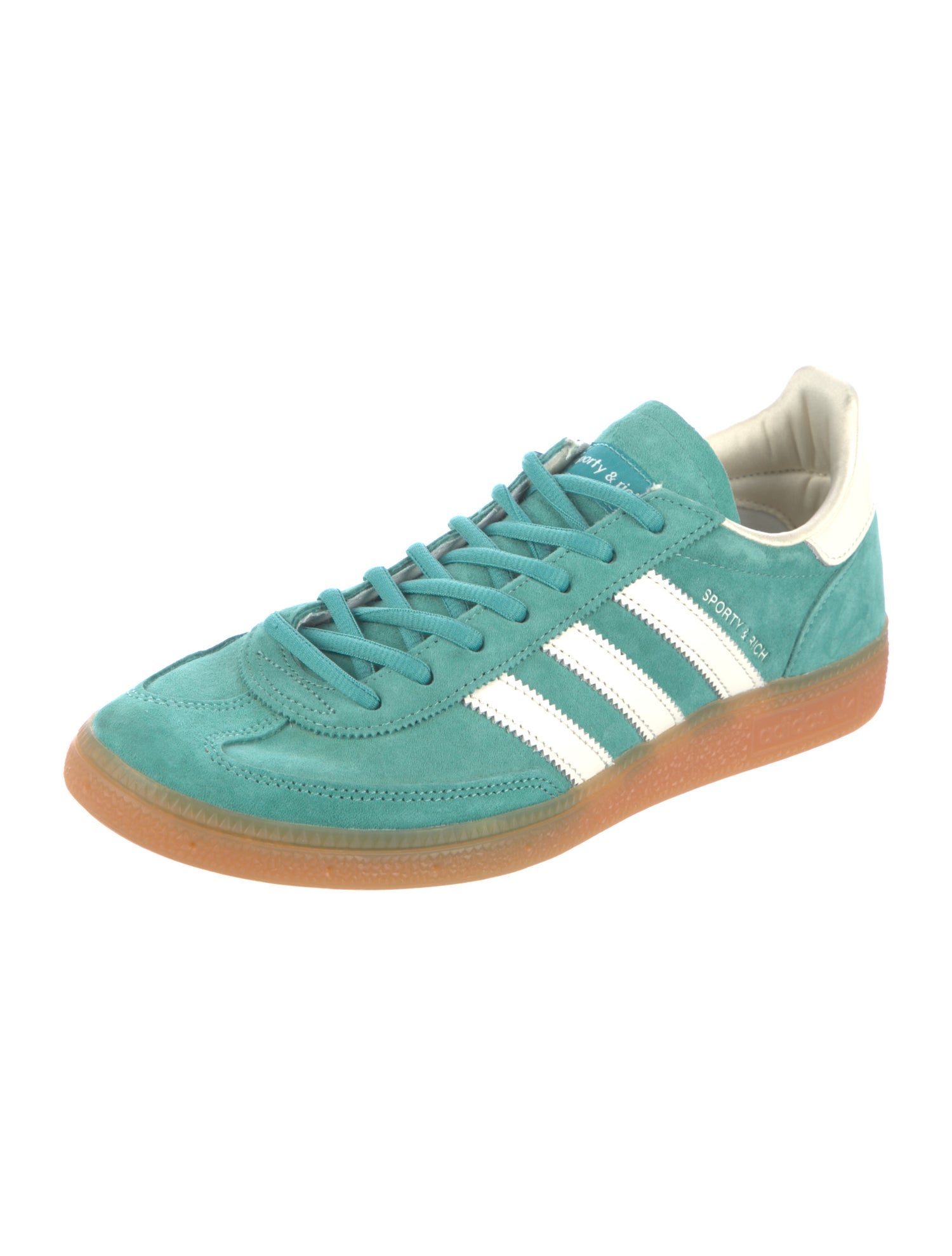 Sporty & Rich x Adidas Suede Colorblock Pattern Sneakers