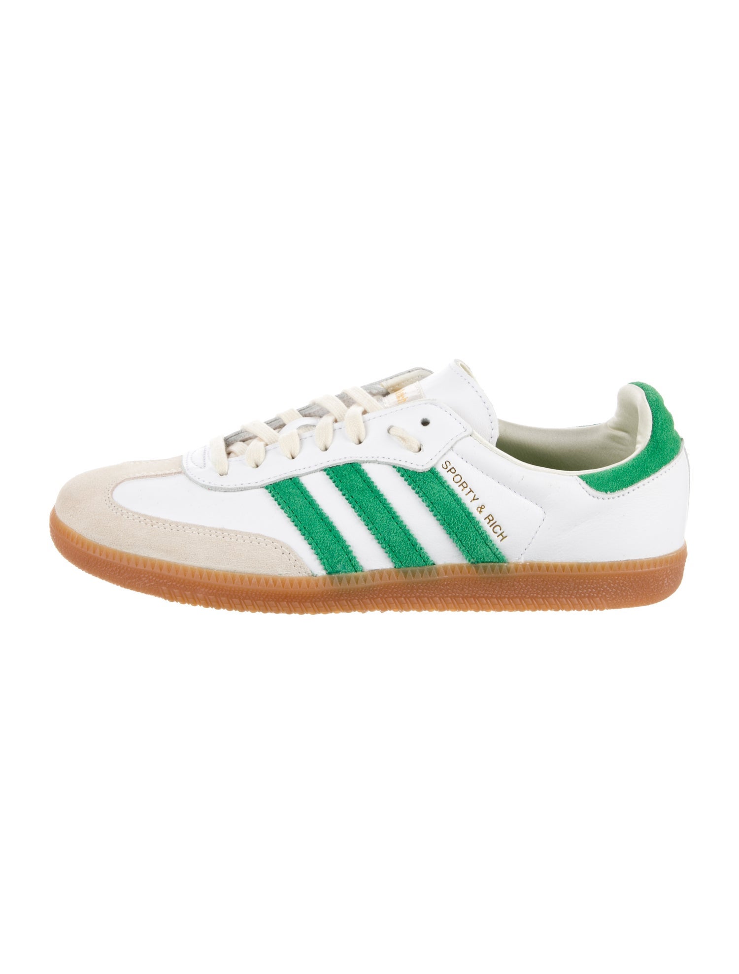 Sporty & Rich x Adidas Leather Striped Sneakers