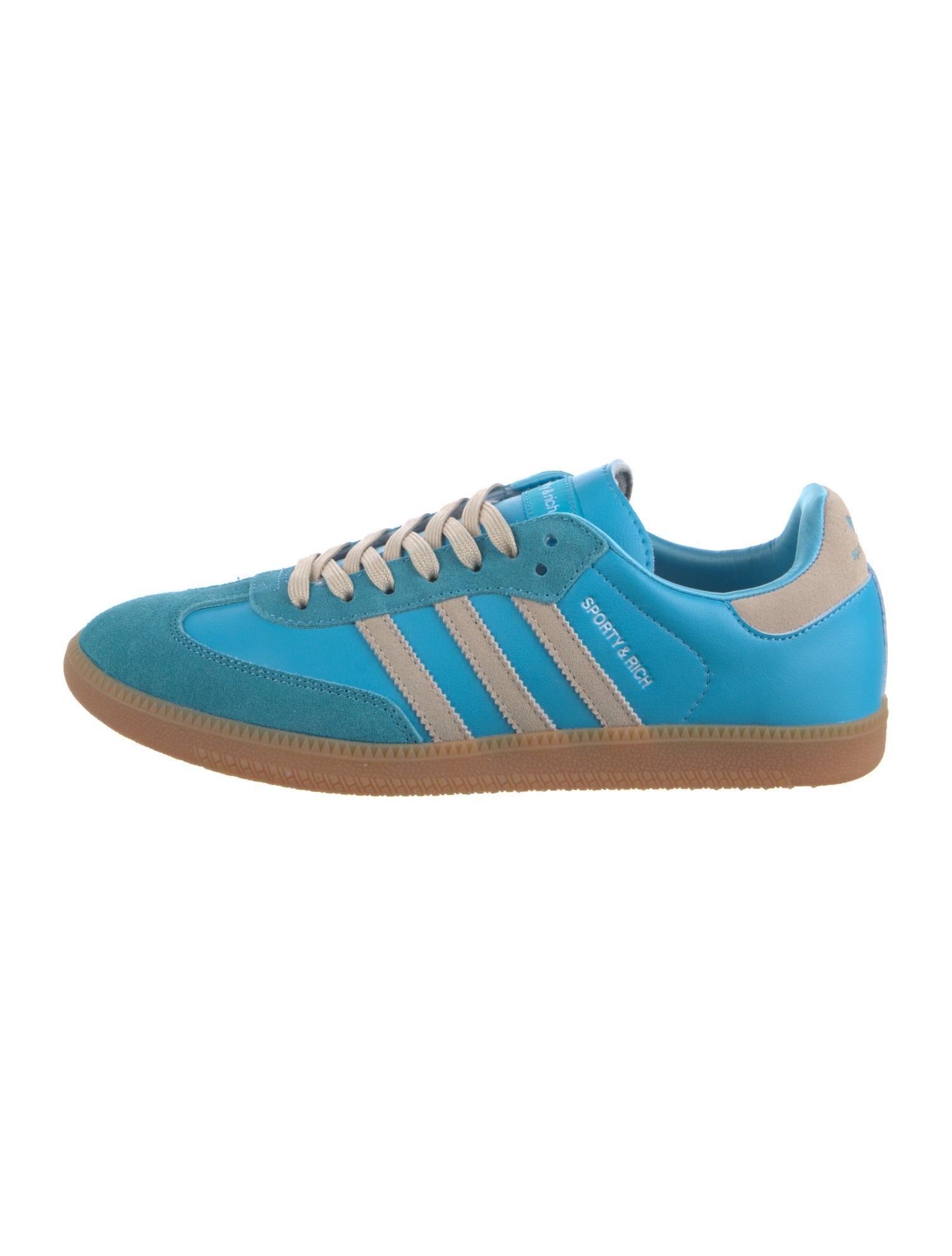 Sporty & Rich x Adidas Leather Colorblock Pattern Sneakers w/ Tags