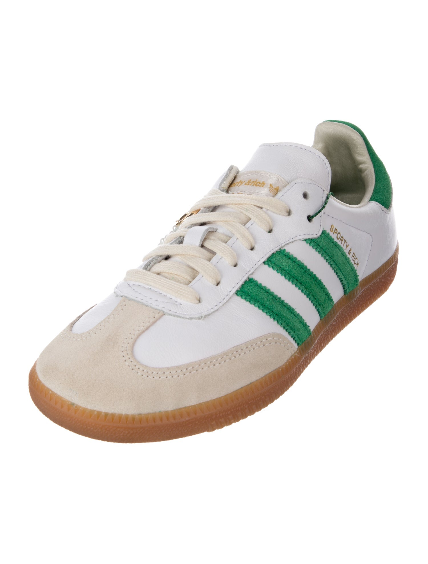 Sporty & Rich x Adidas Leather Printed Sneakers