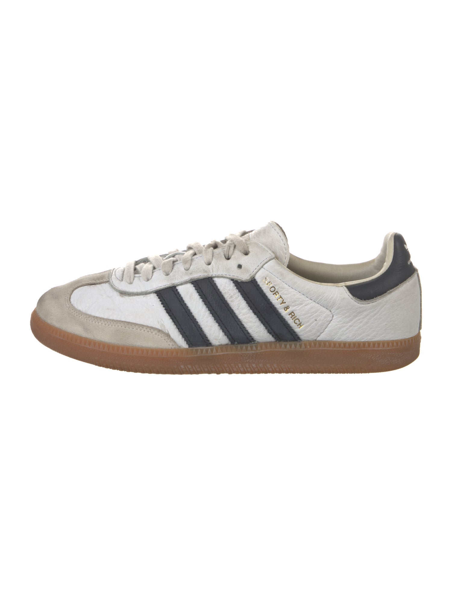 Sporty & Rich x Adidas Leather Striped Sneakers