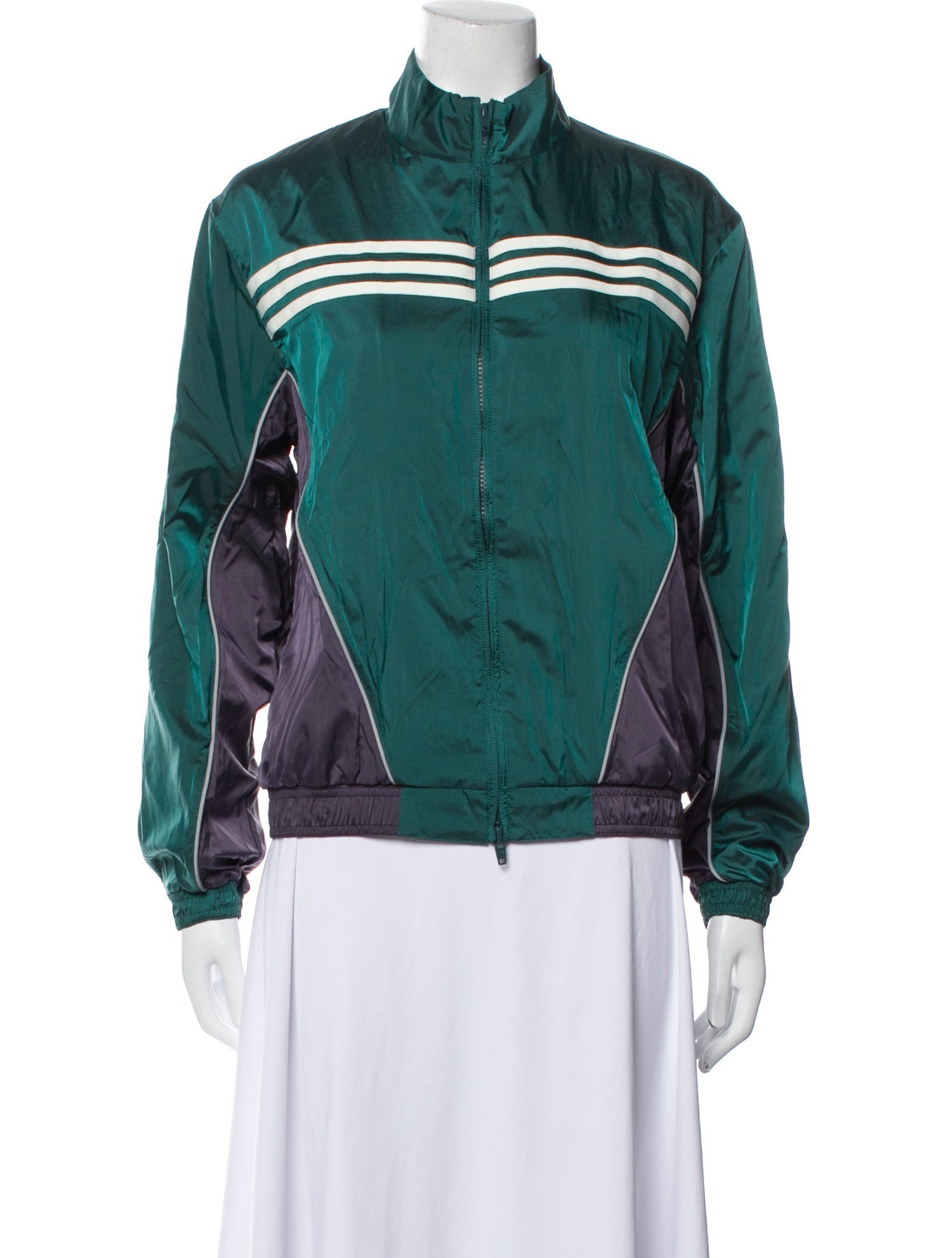 Sporty & Rich x Adidas Striped Bomber Jacket