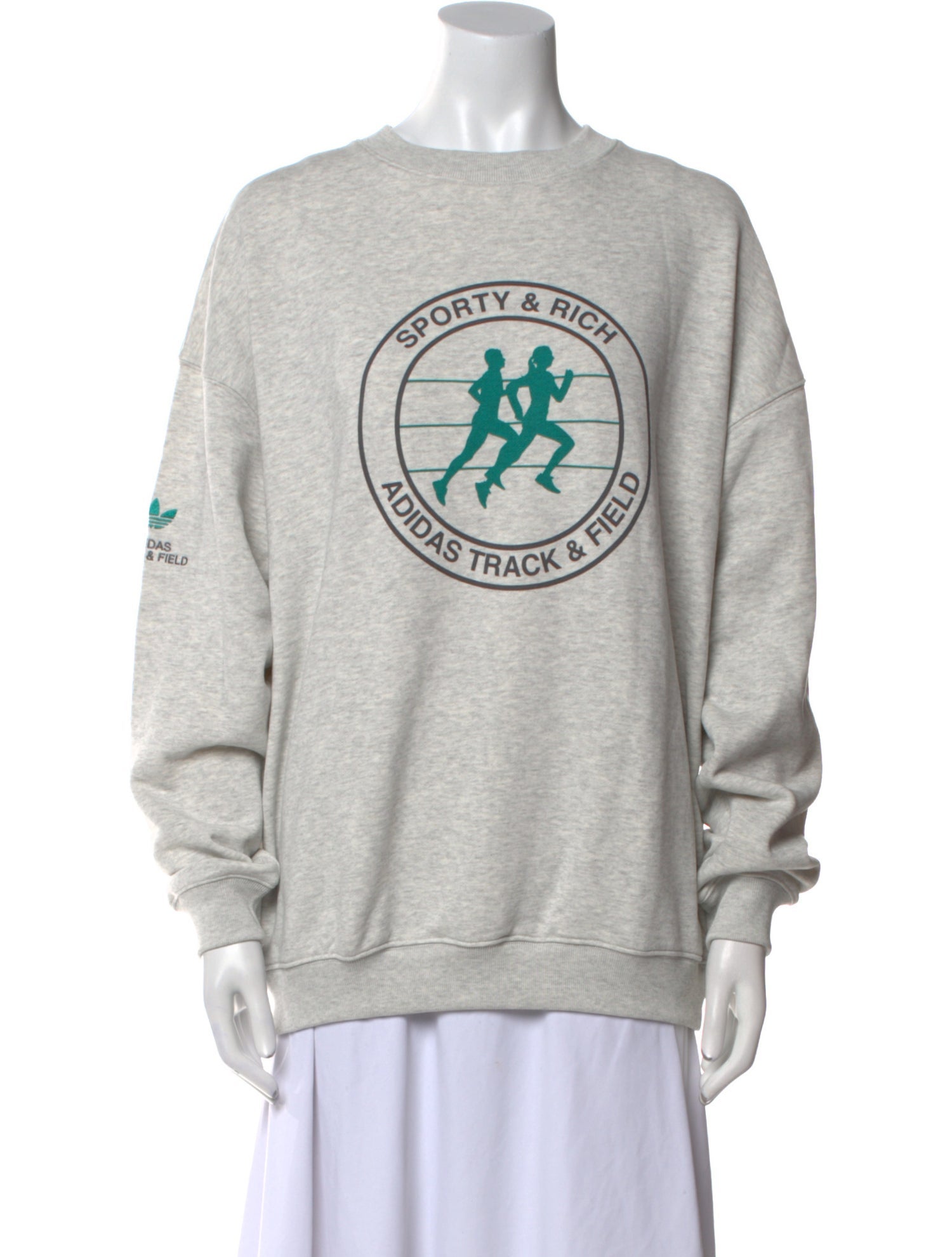 Sporty & Rich x Adidas Graphic Print Crew Neck Sweatshirt w/ Tags