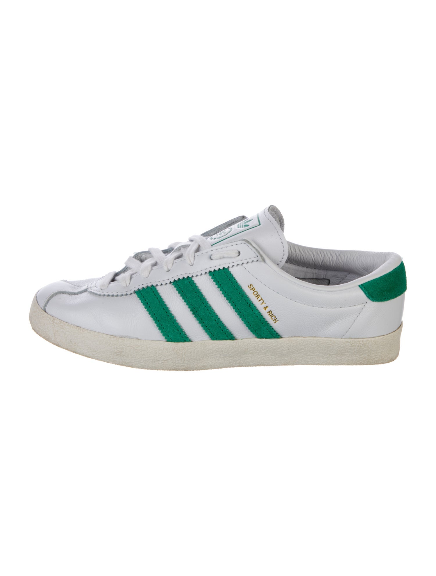 Sporty & Rich x Adidas Leather Striped Sneakers