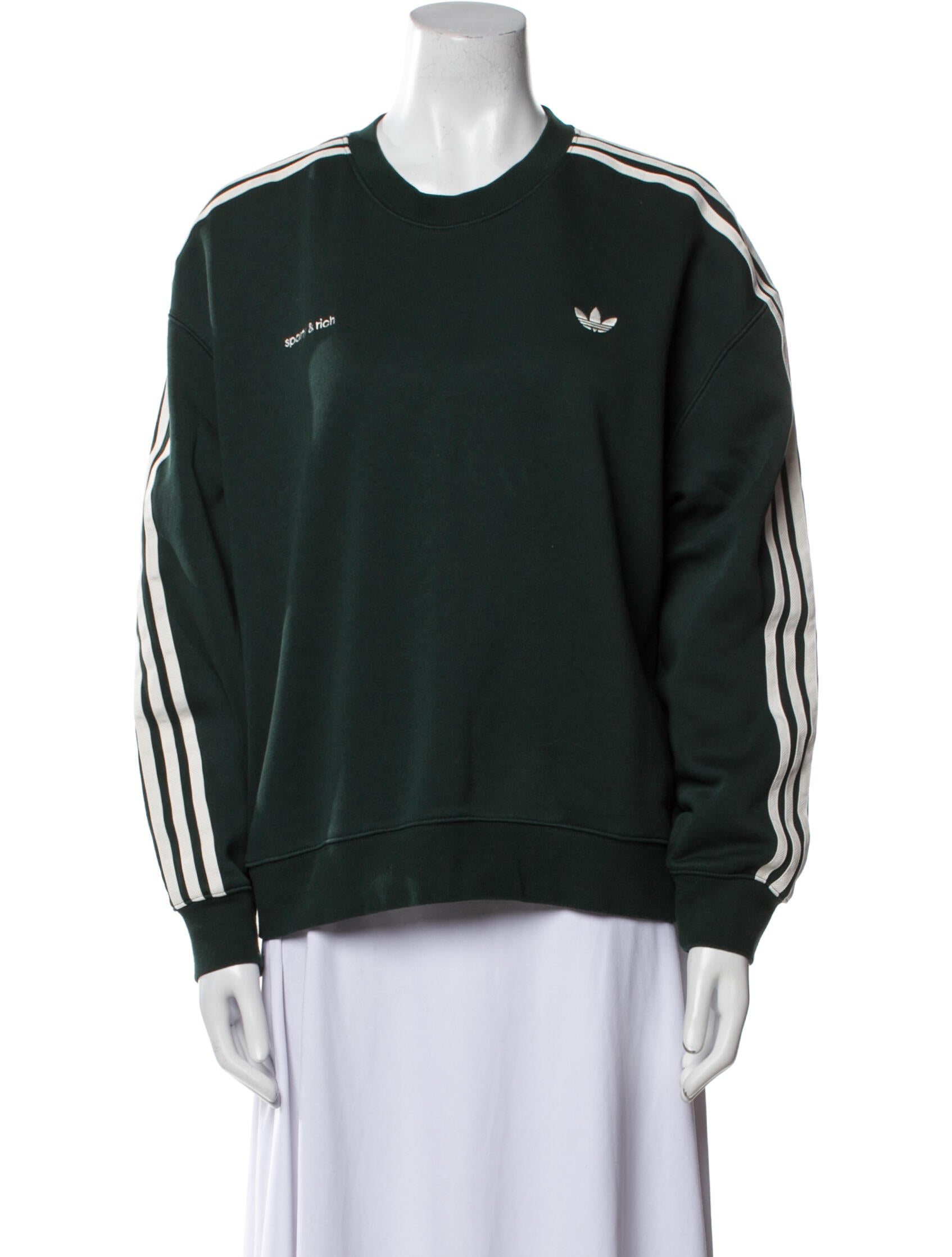 Sporty & Rich x Adidas Crew Neck Long Sleeve Sweatshirt