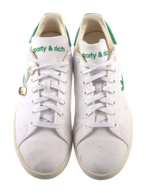 Sporty & Rich x Adidas Canvas Embroidered Accent Sneakers