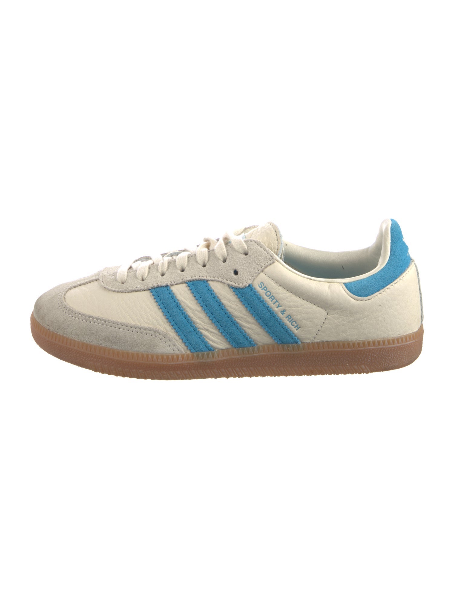 Sporty & Rich x Adidas Leather Striped Sneakers