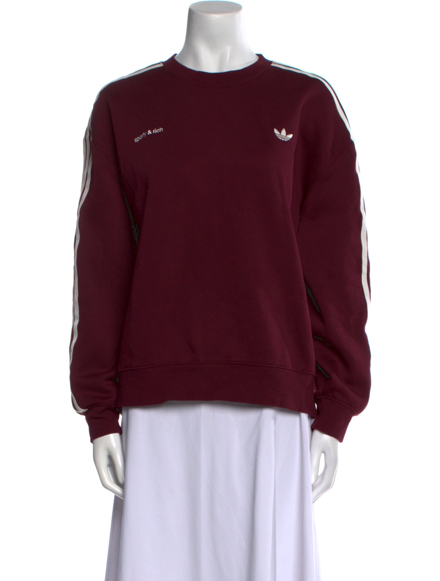 Sporty & Rich x Adidas Crew Neck Long Sleeve Sweatshirt