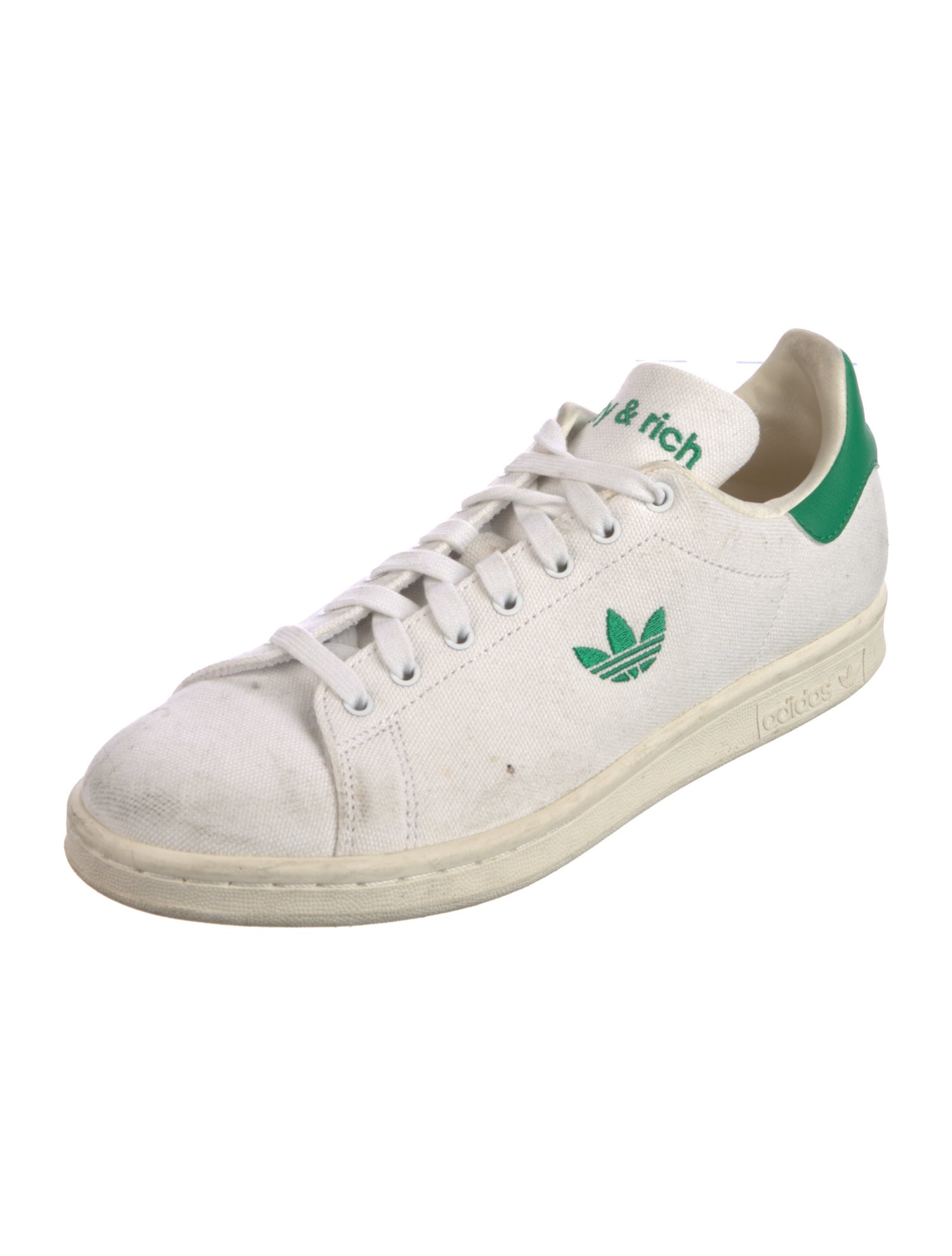 Sporty & Rich x Adidas Canvas Embroidered Accent Sneakers