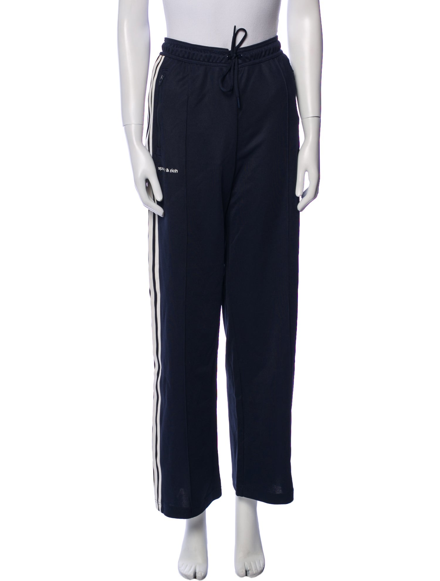 Sporty & Rich x Adidas Striped Wide Leg Pants