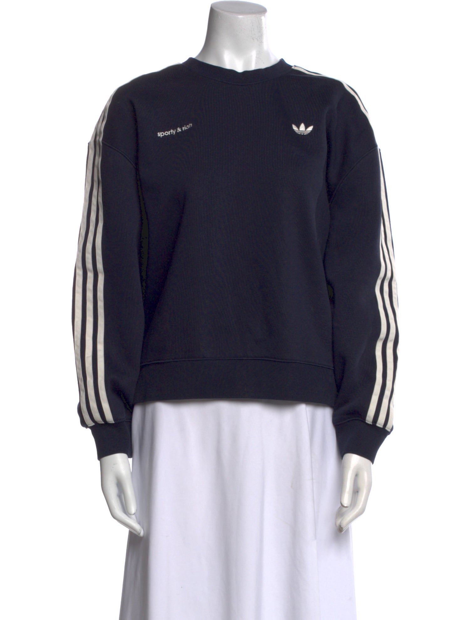Sporty & Rich x Adidas Crew Neck Long Sleeve Sweatshirt