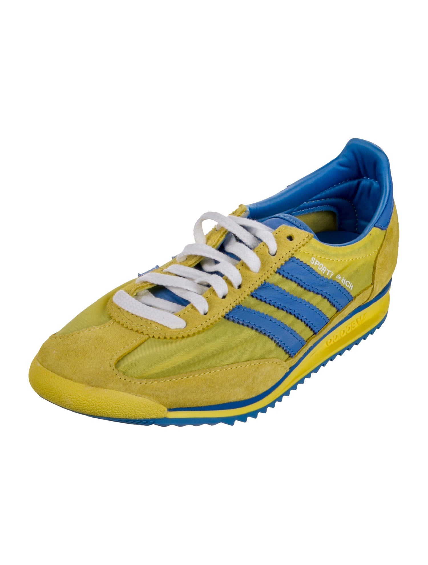 Sporty & Rich x Adidas Suede Colorblock Pattern Sneakers