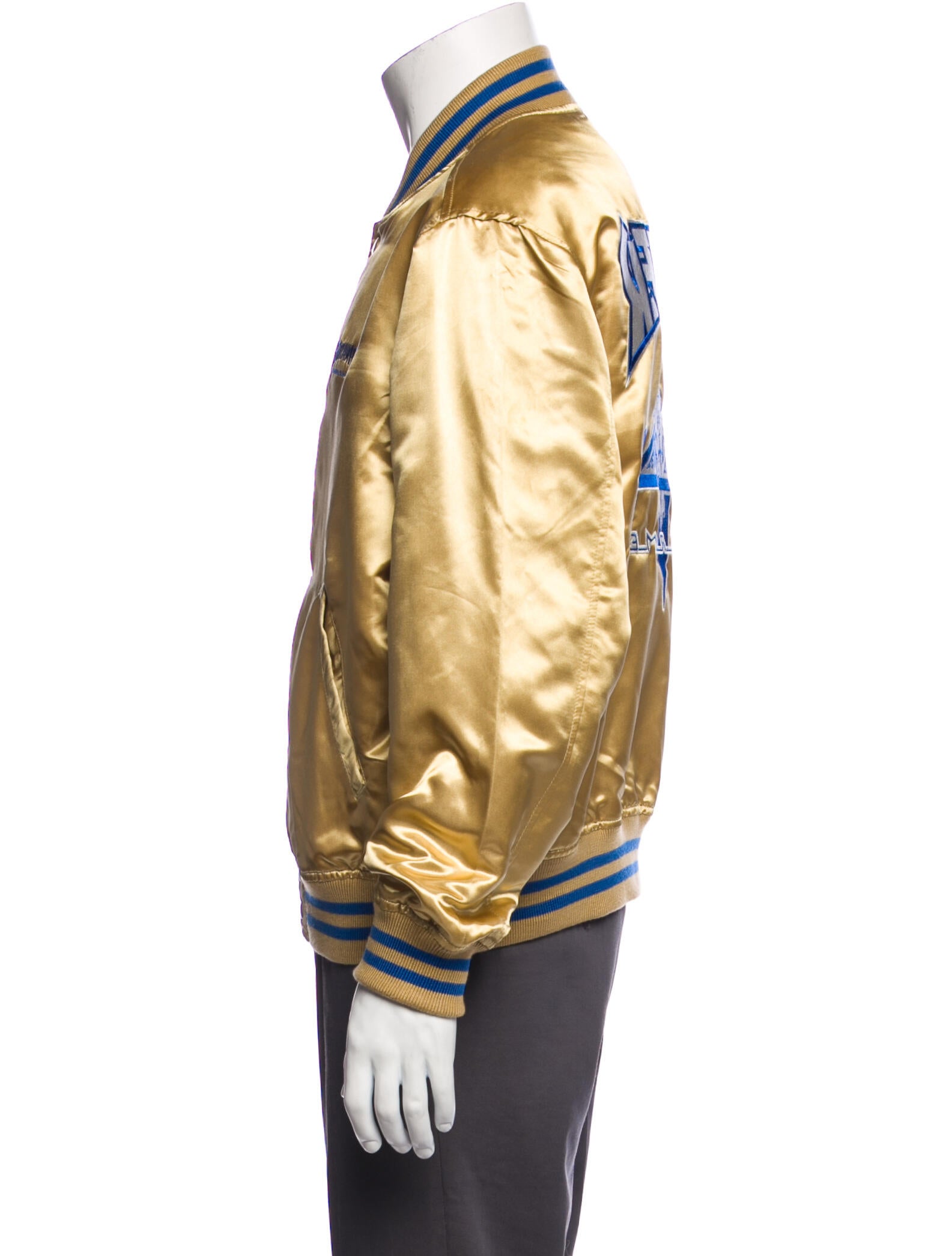 Supreme x Thrasher 2021 Satin Varsity Bomber Jacket w/ Tags - Gold