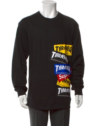 Supreme x Thrasher Graphic Print Crew Neck T-Shirt