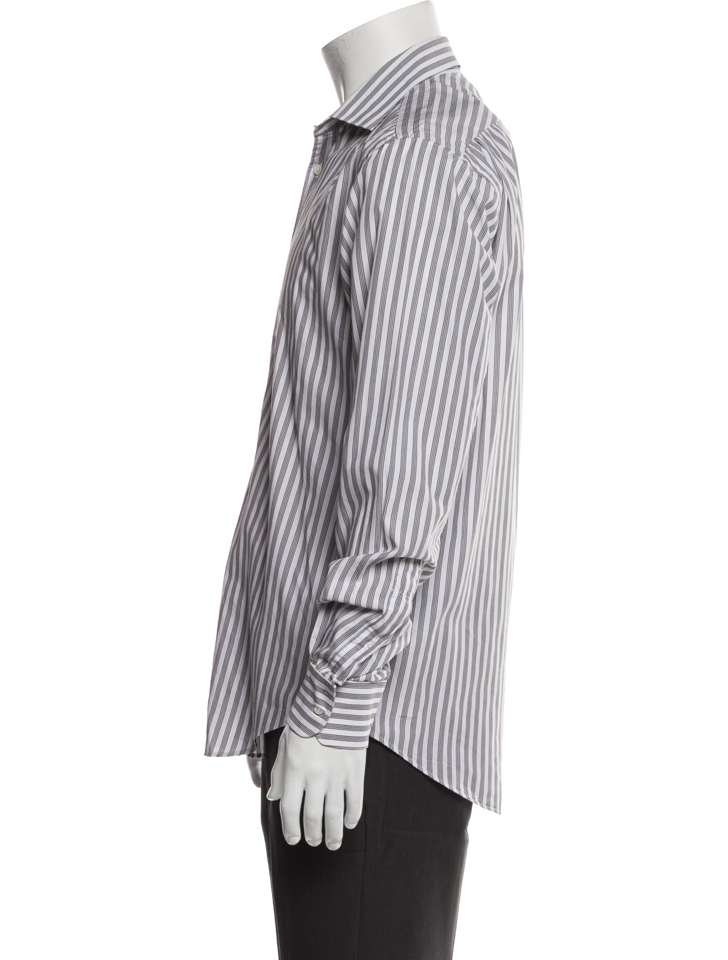 Simon Spurr Striped Long Sleeve Dress Shirt