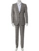 Simon Spurr Wool Plaid Print Two-Piece Suit