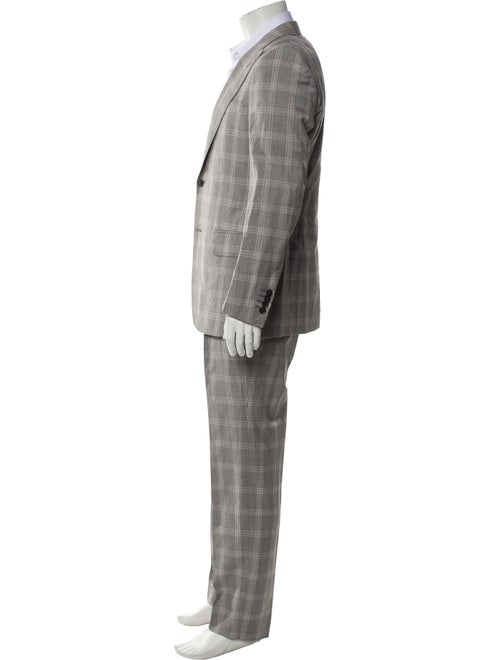 Simon Spurr Wool Plaid Print Two-Piece Suit