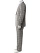 Simon Spurr Wool Plaid Print Two-Piece Suit