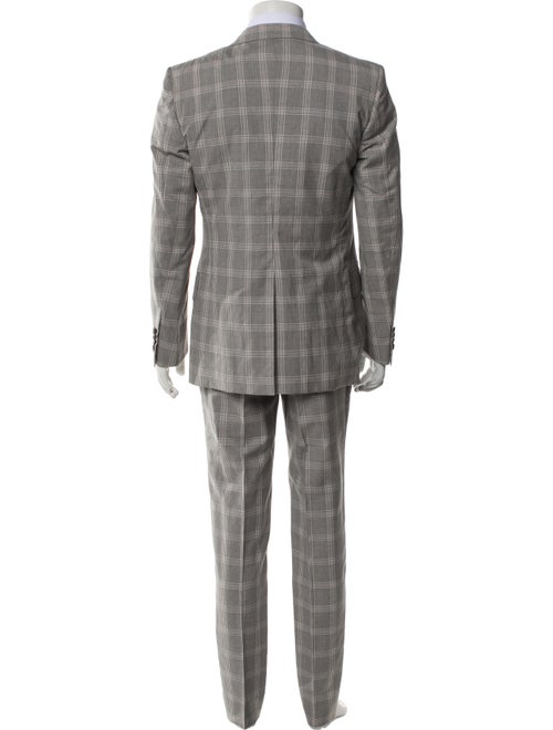 Simon Spurr Wool Plaid Print Two-Piece Suit