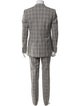 Simon Spurr Wool Plaid Print Two-Piece Suit