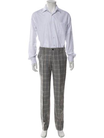 Simon Spurr Wool Plaid Print Two-Piece Suit
