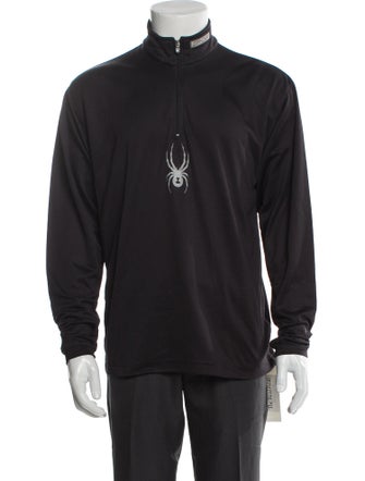 Spyder Graphic Print Turtleneck Henley