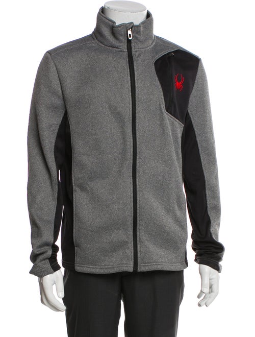 Spyder Colorblock Pattern Turtleneck Cardigan